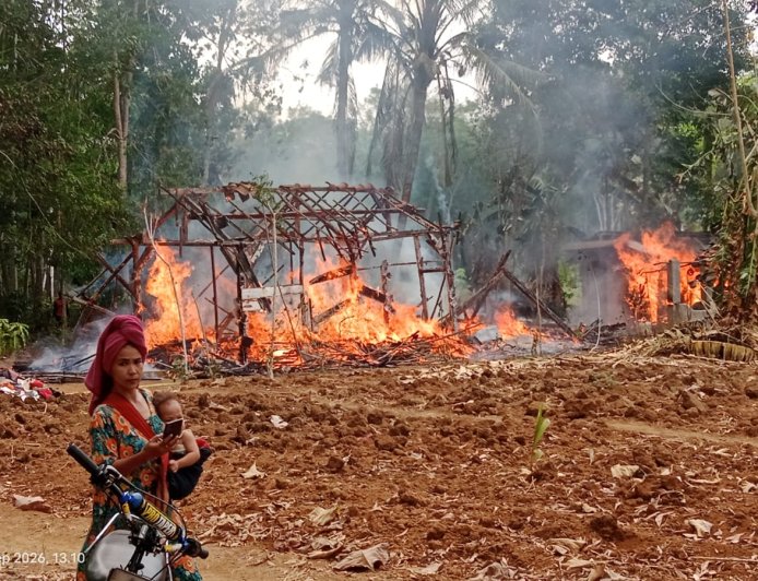 Rumah Janda di Lampung Utara Ludes Terbakar, Penghuni Selamat