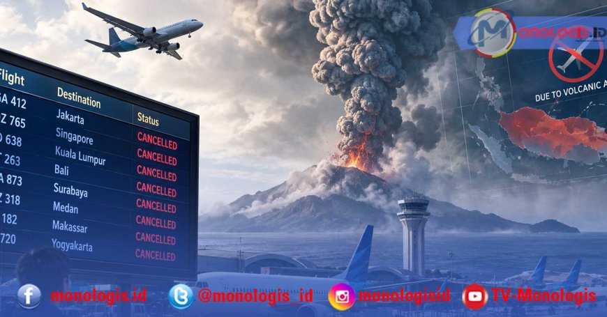 Erupsi Anak Krakatau Ganggu 373 Penerbangan