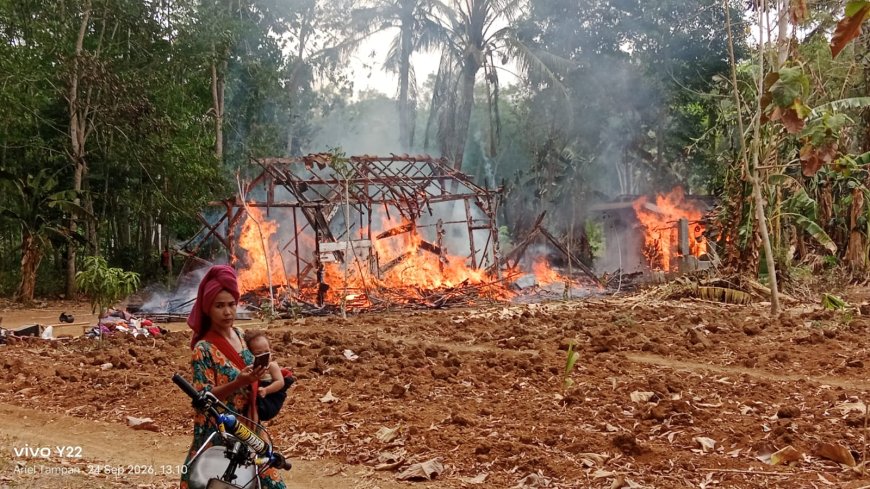 Rumah Janda di Lampung Utara Ludes Terbakar, Penghuni Selamat