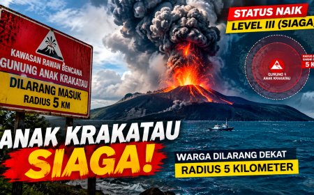 Anak Krakatau Siaga, Warga Dilarang Mendekat 5 Km