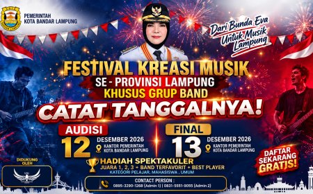 Pemkot Bandar Lampung Buka Lomba Band Gratis