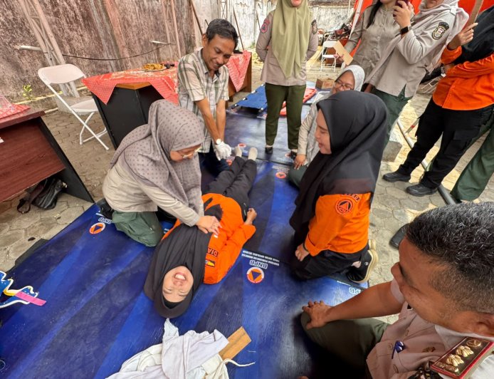 BPBD Bandar Lampung Latih Personel Pertolongan Pertama