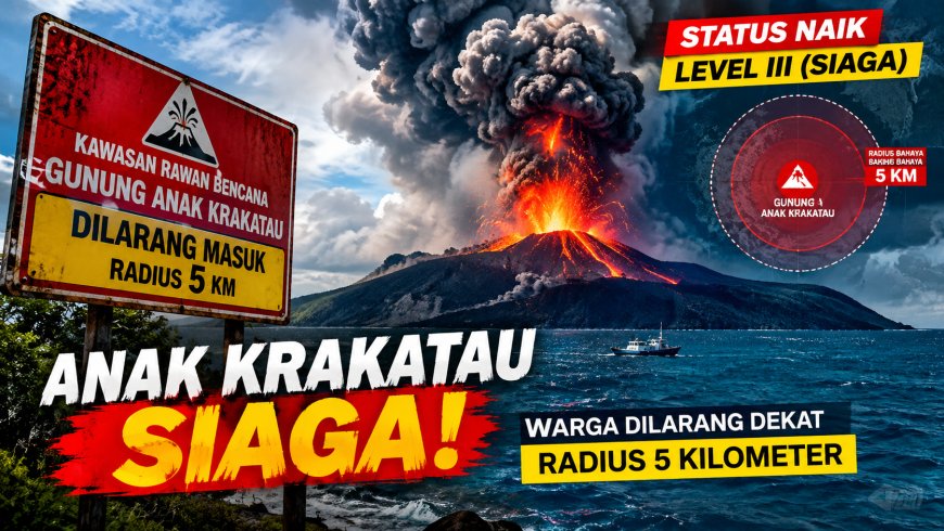 Anak Krakatau Siaga, Warga Dilarang Mendekat 5 Km