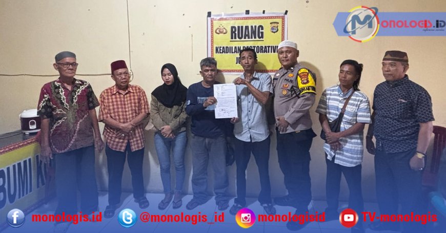 Kades Sri Agung Fasilitasi Perdamaian Lewat Restorative Justice