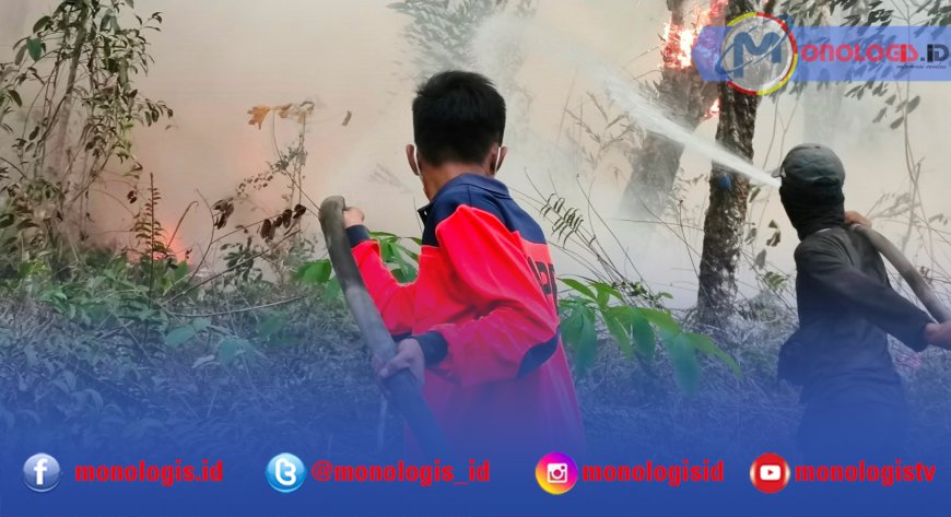 Kebakaran Lahan di Lampung, Asap Dekat Tol Menggala Berkurang