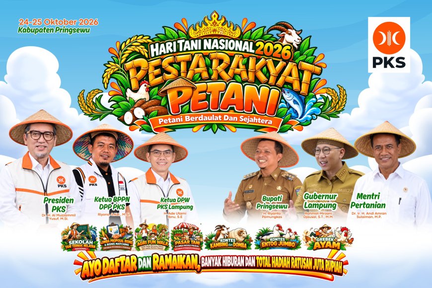 Presiden PKS Hadiri Pesta Rakyat Petani di Pringsewu