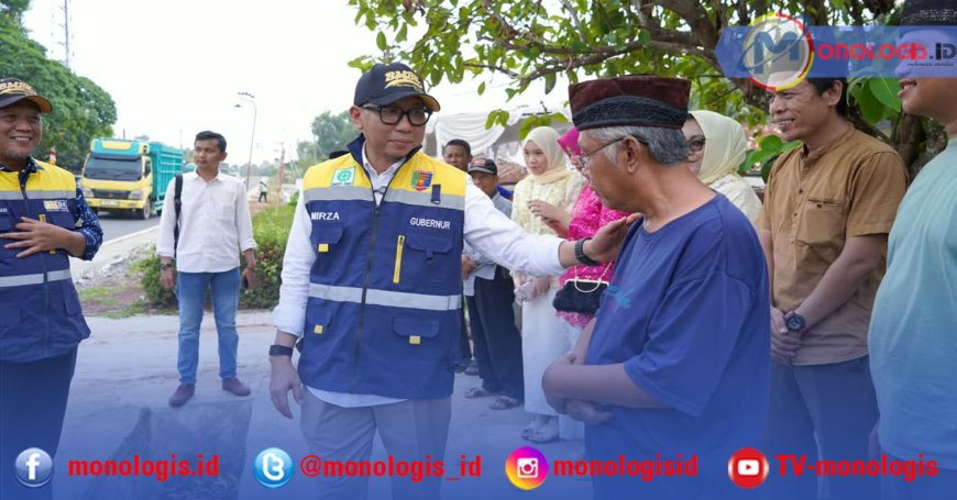 Mirza Tinjau Jalan Way Rarem dan Program Bedah Rumah di Lampung Utara